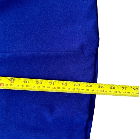 DECODE 1.8 Royal Blue & Gold Chain Halter Mermaid Formal Evening Dress Size 4 - Picture 14 of 16